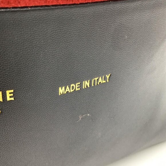 Celine All Soft Tricolor Shoulder Bag – Navy Suede, Black Leather, Red Interior - Picture 5 of 11